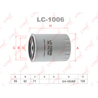 Фото товара - LC-1006 Фильтр масляный LYNXauto