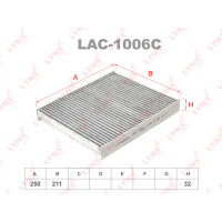 Фото товара - LAC-1006C Фильтр салона угольный LYNXauto
