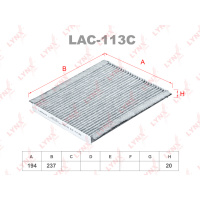 Фото товара - LAC-113C Фильтр салонный угольный LYNXauto