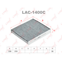 Фото товара - LAC-1400C Фильтр салона угольный LYNXauto