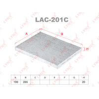 Фото товара - LAC-201C Фильтр салона угольный LYNXauto