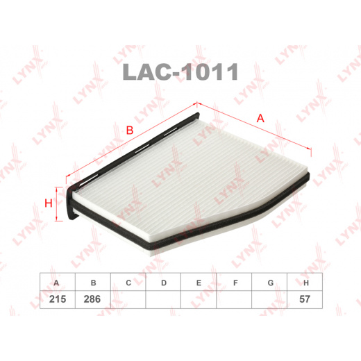 Большое фото товара - LAC-1011 Фильтр салона LYNXauto, НФ-00000416. Вариант №2