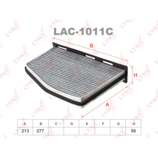 Большое фото товара - LAC-1011C Фильтр салона угольный LYNXauto, НФ-00000417. Вариант №2